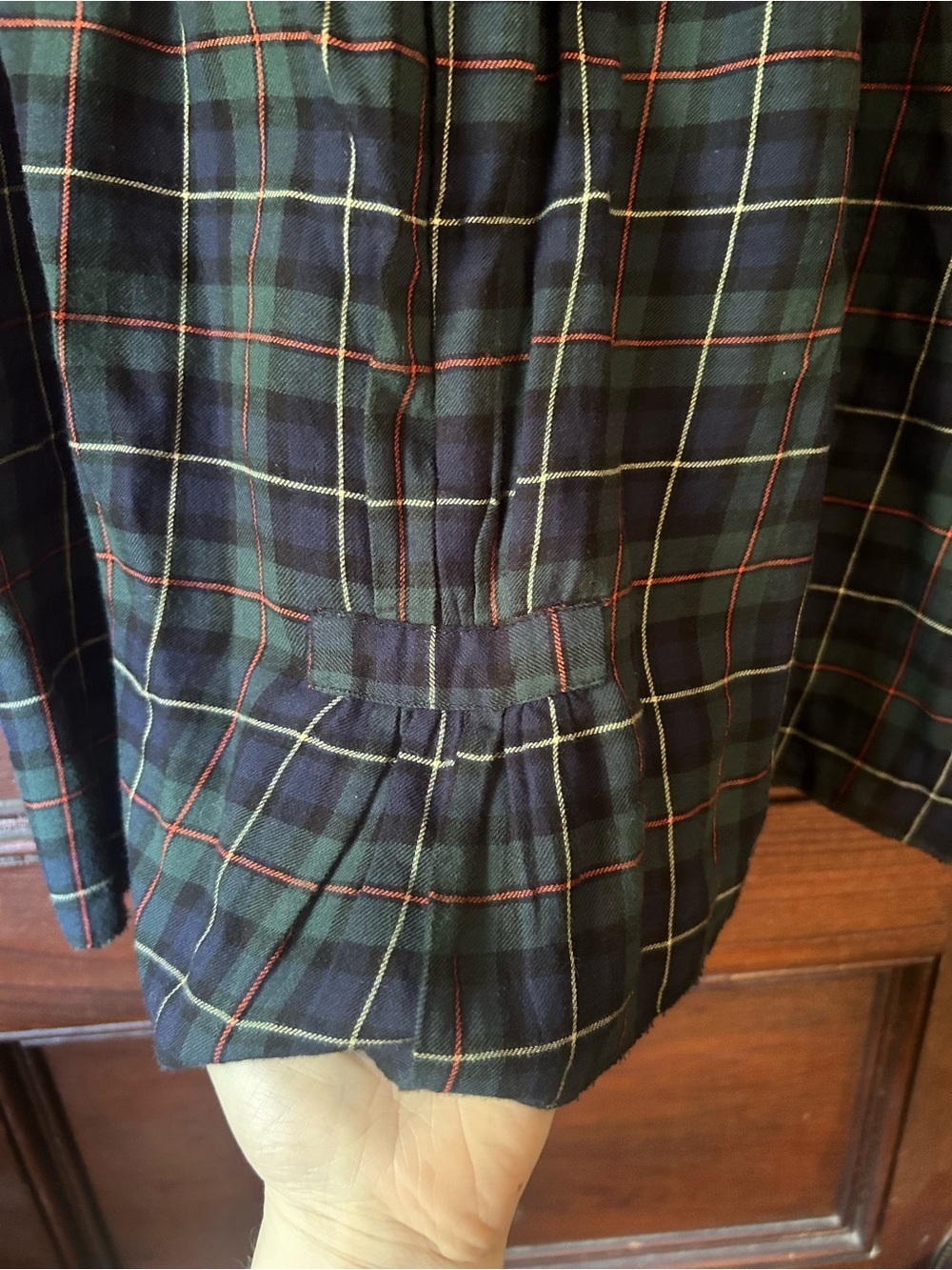 Trovata Birds of Paradis The Carla Highneck Blouse Flutter Sleeve Plaid Small - Picture 8 of 11